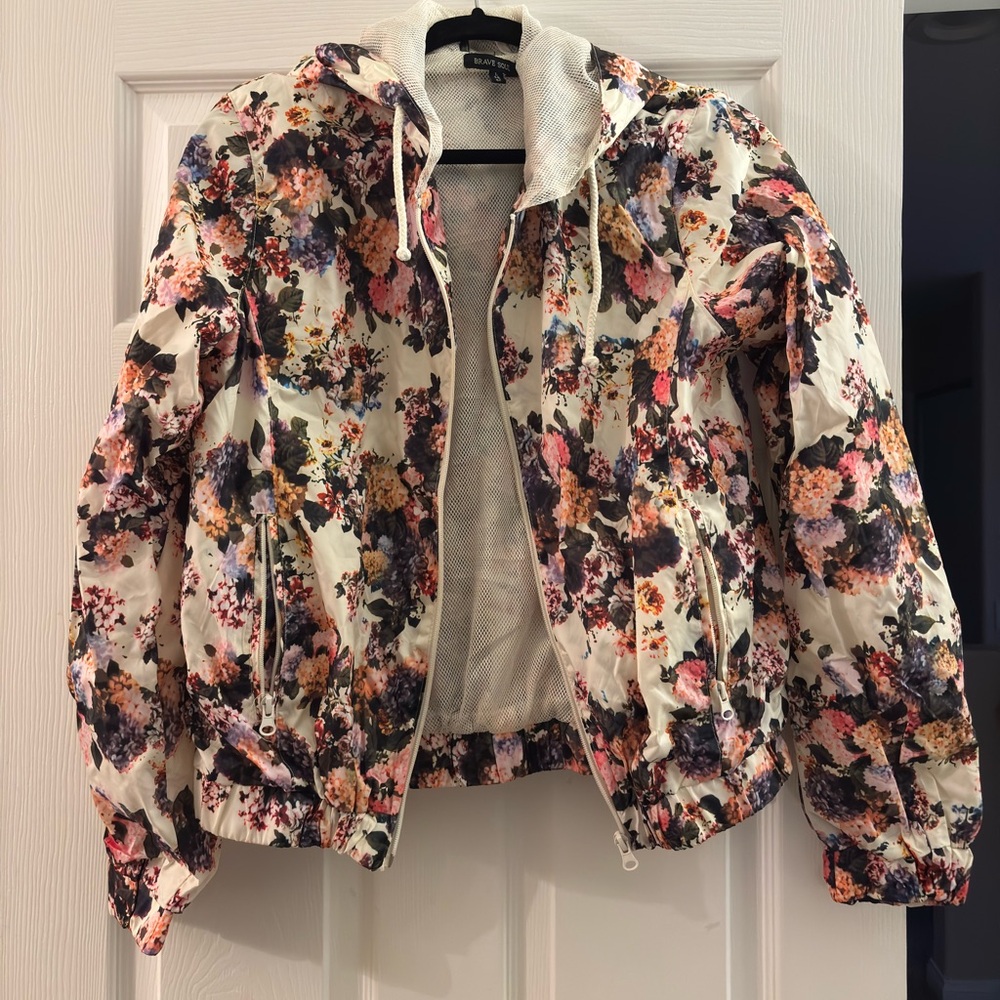 Floral rain coat